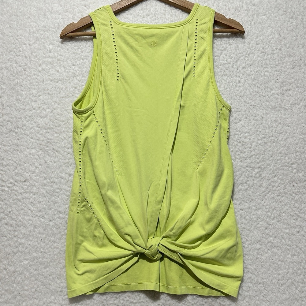 Athleta Small Foothill Split Back Seamless Green Tank Top Women's Size XS